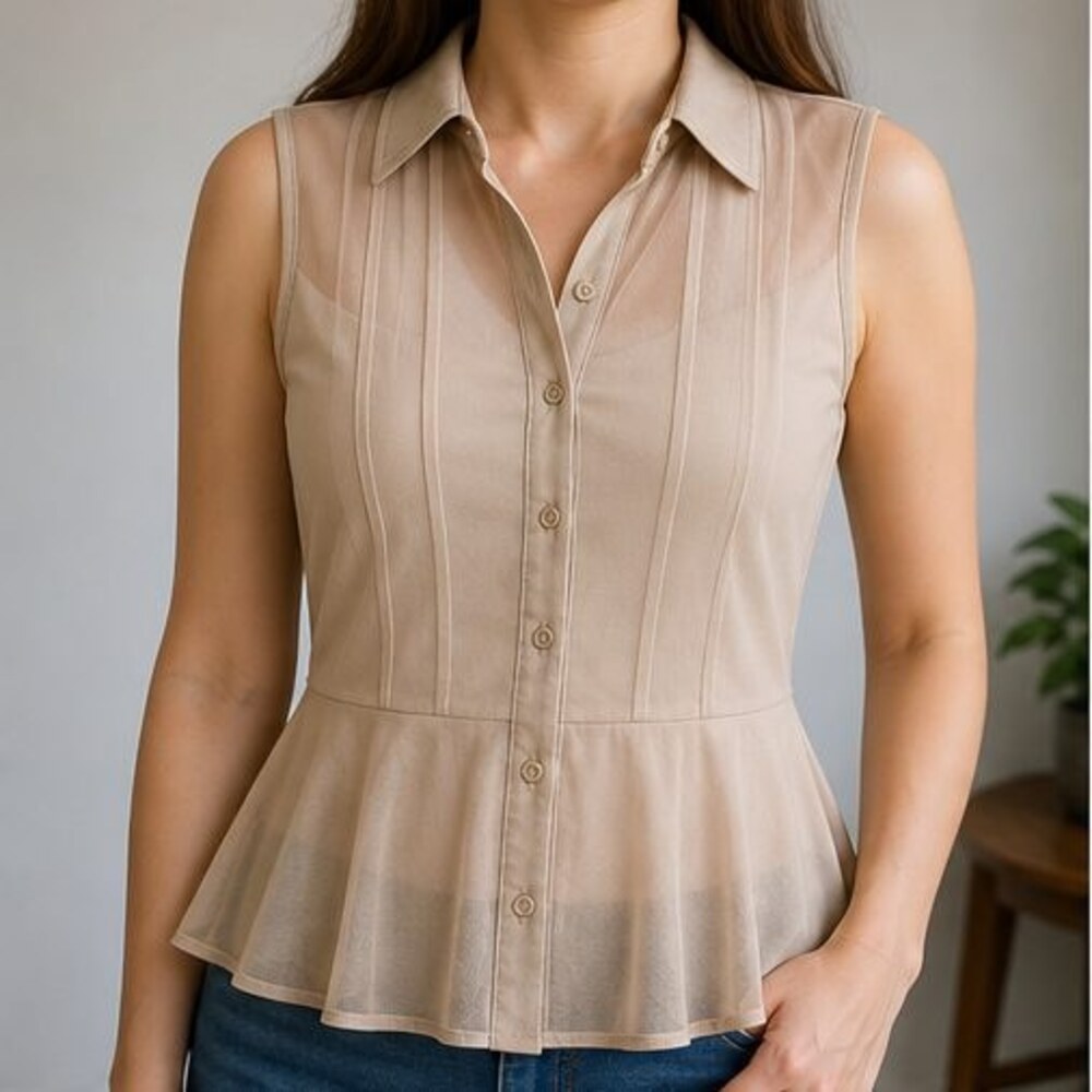 Sand Ruffle Blouse - Picture 2 of 6